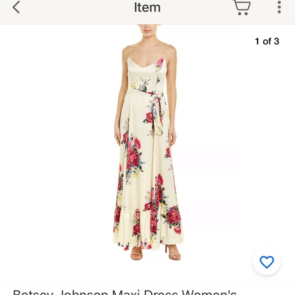 Betsey Johnson silk floral maxi dress